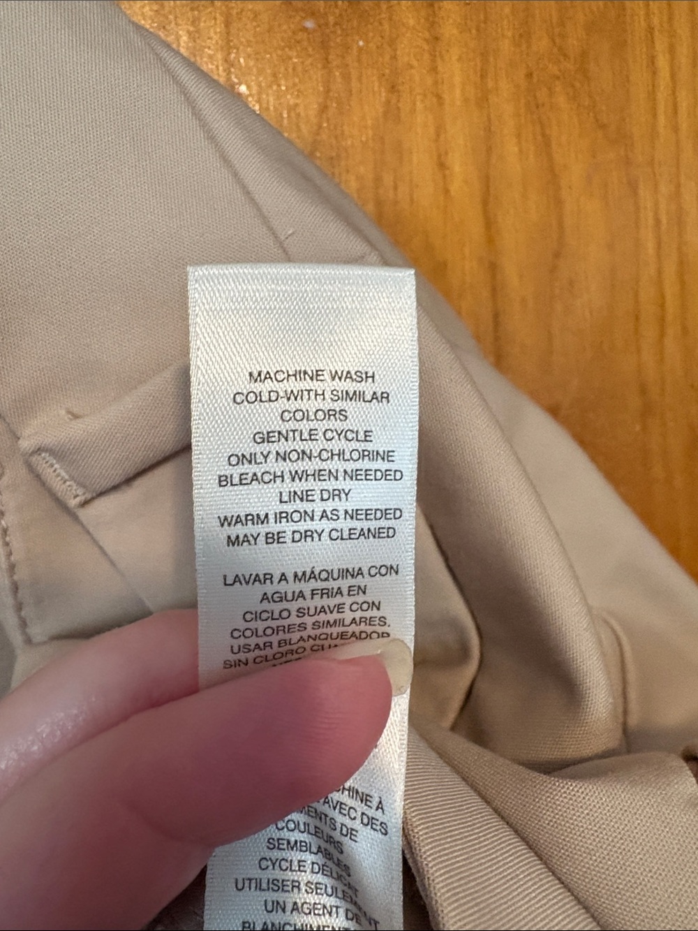 White House Black Market Perfect Form Straight Crop Pants - Beige - Size 10 - Picture 6 of 8